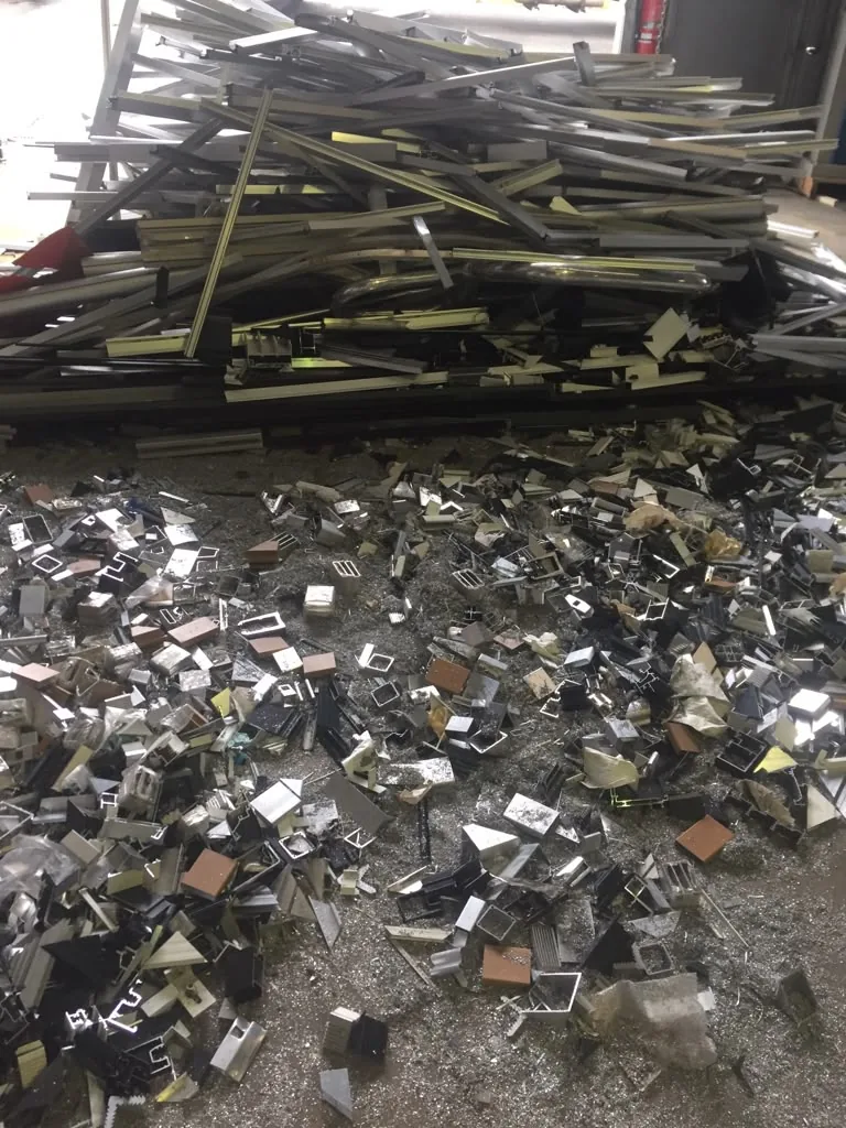 Aluminium extrusion offcuts sorted for recycling in Perth