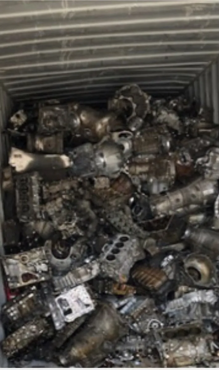 Engine blocks and mechanical scrap loaded for recycling in Perth