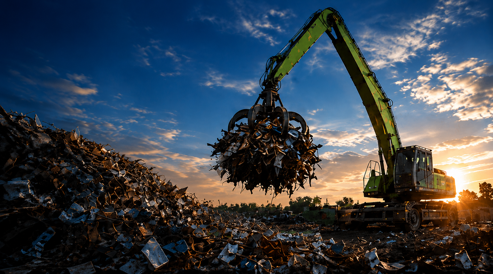 Scrap metal sorted for recycling at our Perth facility