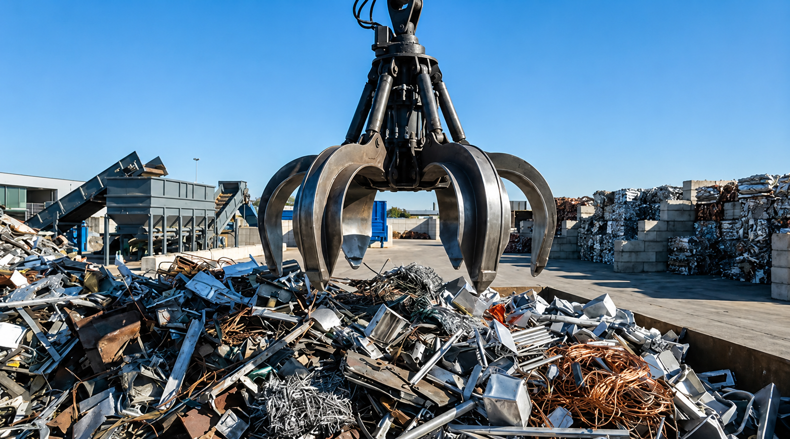 Sorted non-magnetic scrap metal at our Perth recycling yard